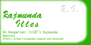 rajmunda illes business card